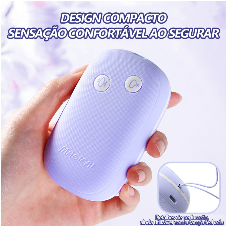 Vibrador Duplo com Sucção e Vibração – Estojo Magnético, 12 Modos