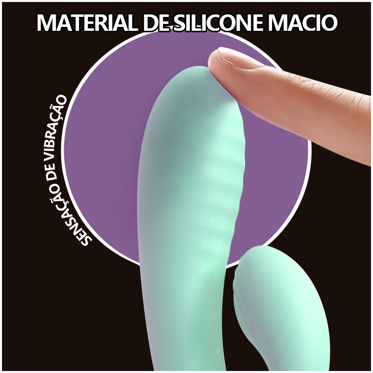 Vibrador com Expansão Inflável e Dupla Estimulação