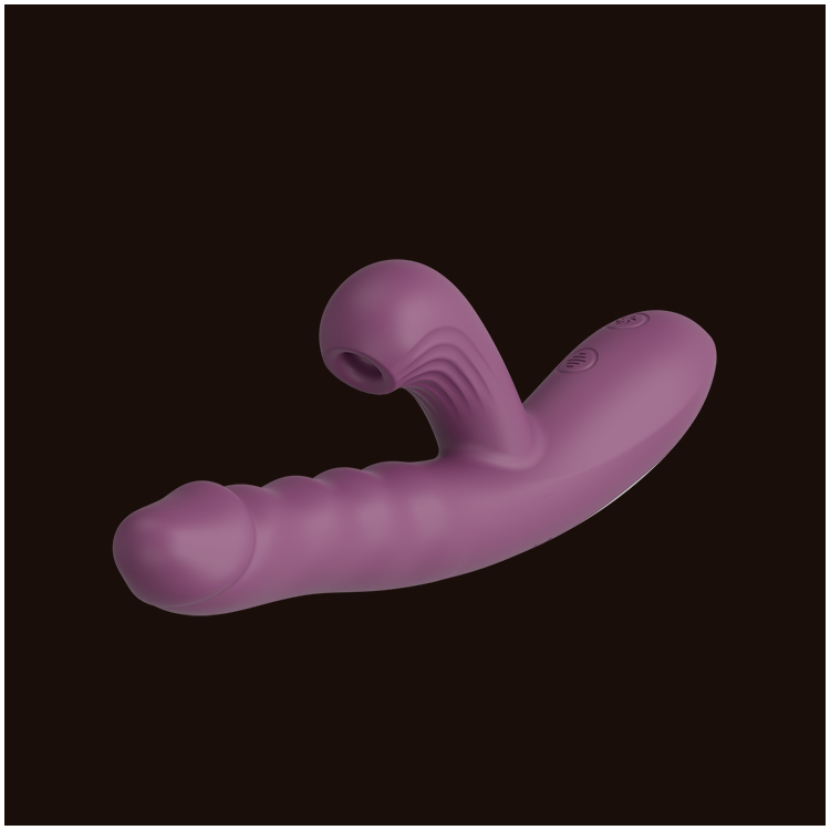 Vibrador Telescópico com Sucção e Estímulo Duplo
