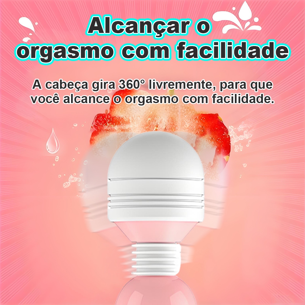 Vibrador Varinha com Vibração Dupla Frontal e Traseira Cabeça Giratória 360° Massageador Feminino