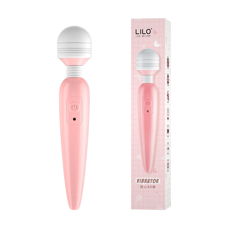 Vibrador Varinha com Vibração Dupla Frontal e Traseira Cabeça Giratória 360° Massageador Feminino