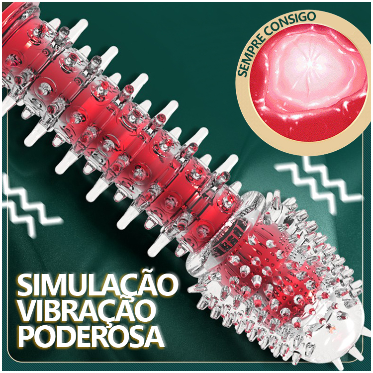 Vibrador Multi-texturizado com 20 Modos – Design Realístico de Glans, À Pilha, à Prova d'Água