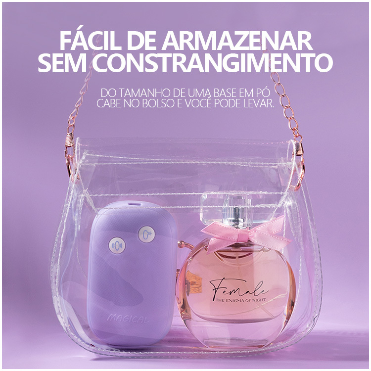 Vibrador Duplo com Sucção e Vibração – Estojo Magnético, 12 Modos