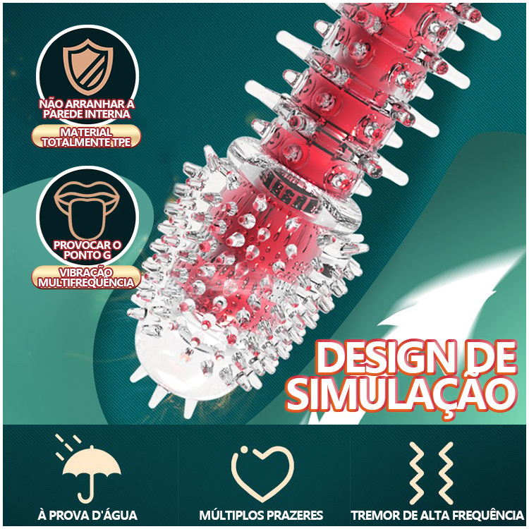 Vibrador Multi-texturizado com 20 Modos – Design Realístico de Glans, À Pilha, à Prova d'Água
