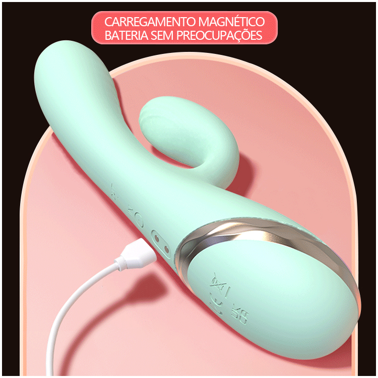 Vibrador com Expansão Inflável e Dupla Estimulação