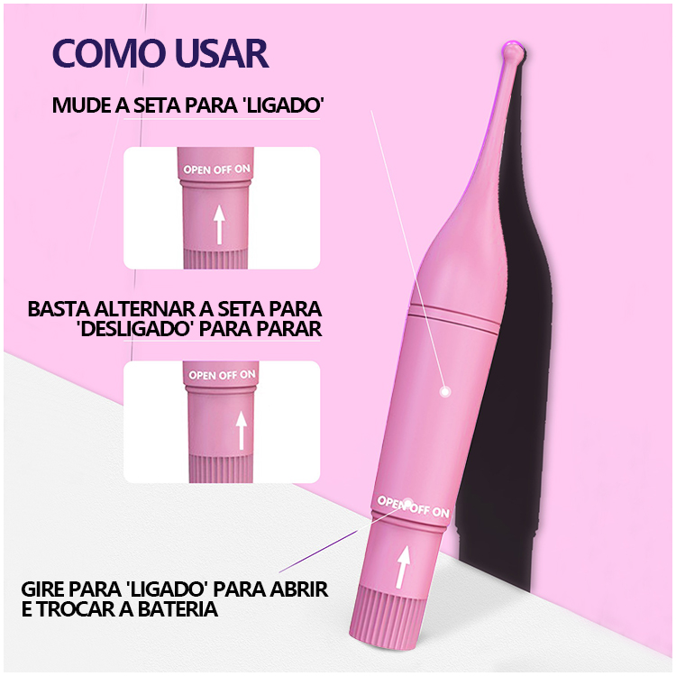 Vibrador de Alta Frequência Tipo Caneta