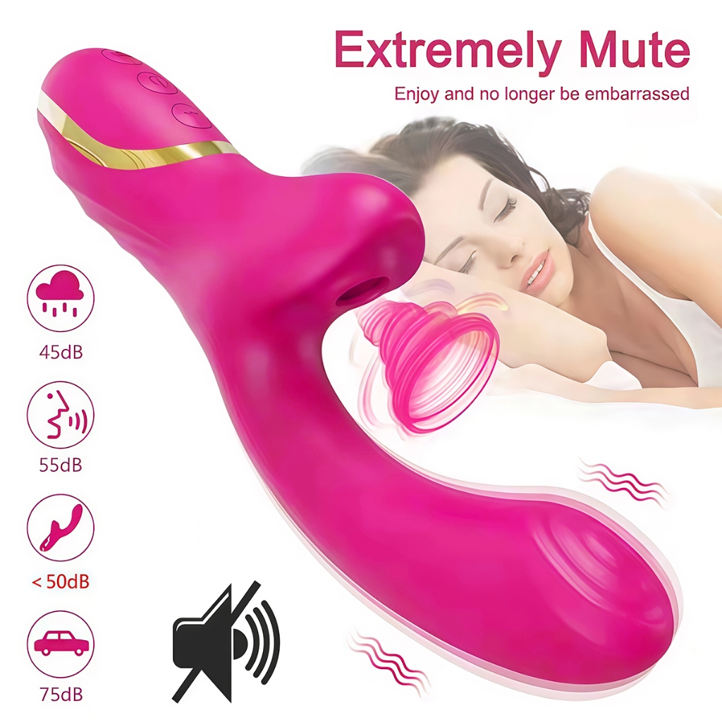 Vibrador Feminino Recarregável · 10 Modos de Vibração e Sucção · Estímulo Intenso