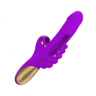 Vibrador Feminino com Sucção e Vibração – Tripla Estimulação, Potente e Discreto