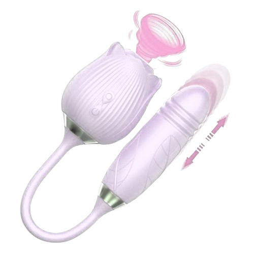 Vibrador Sugador de Clitóris com Função Vai e Vem | 4 em 1: Estímulo Clitóris, mamilos, Vagina e Anal | Recarregável USB