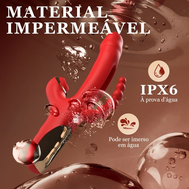Vibrador Feminino com Sucção e Vibração – Tripla Estimulação, Potente e Discreto