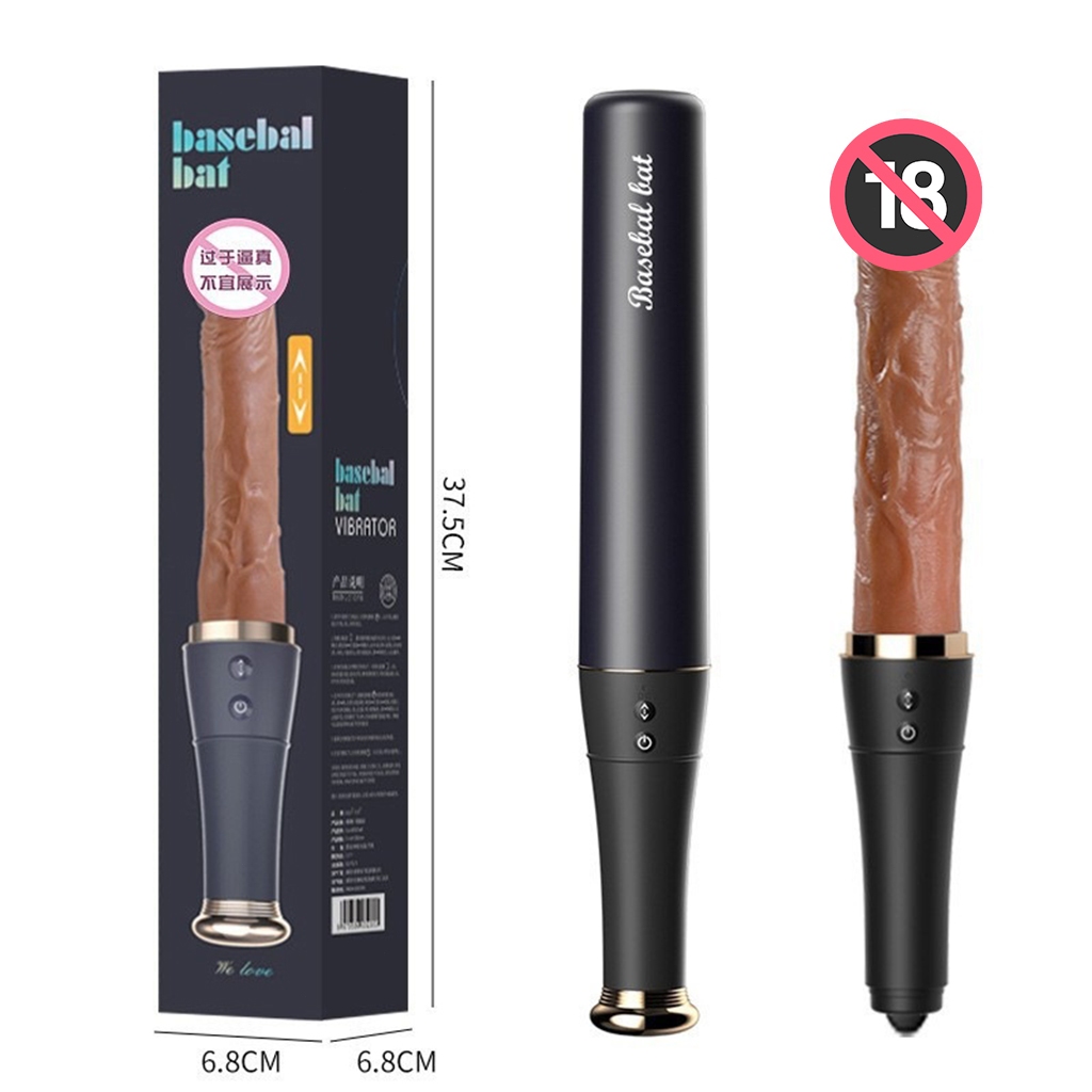 Vibrador Masculino Realístico 19×4 cm – Rotativo, Vá e Venha, Aquecimento