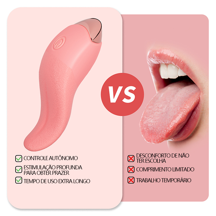 Vibrador de Língua com 10 Modos