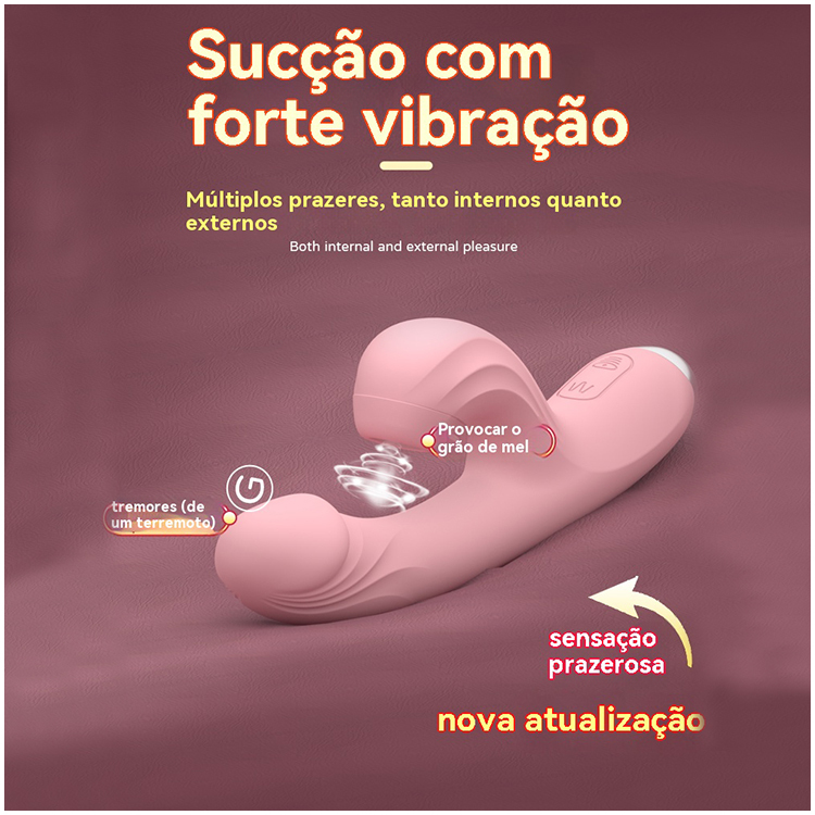 Vibrador com Sucção e Aquecimento