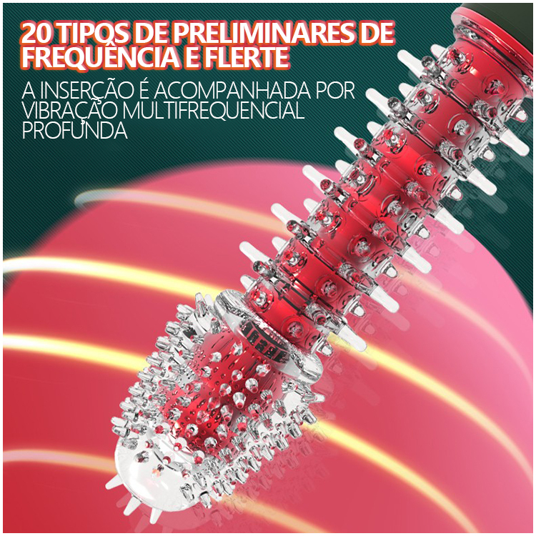 Vibrador Multi-texturizado com 20 Modos – Design Realístico de Glans, À Pilha, à Prova d'Água