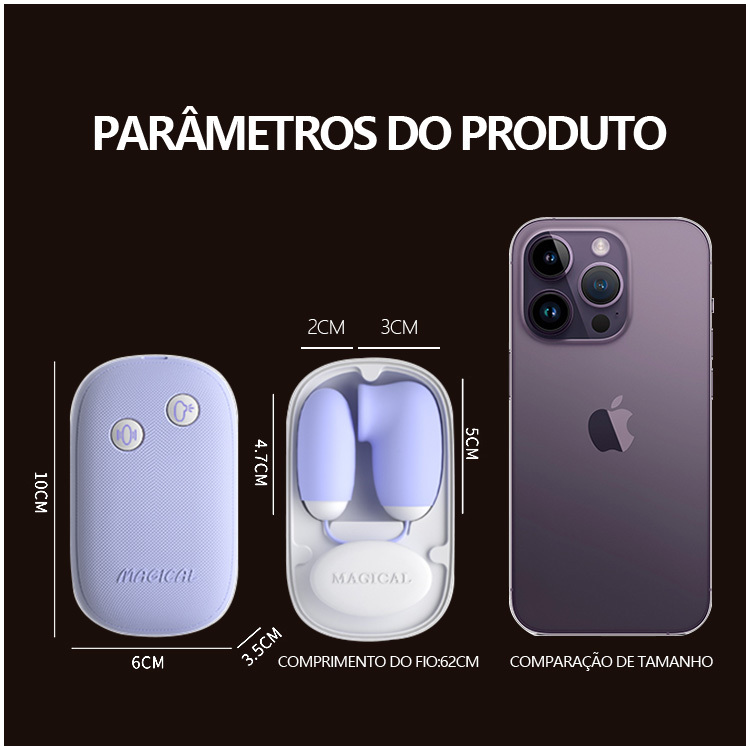 Vibrador Duplo com Sucção e Vibração – Estojo Magnético, 12 Modos