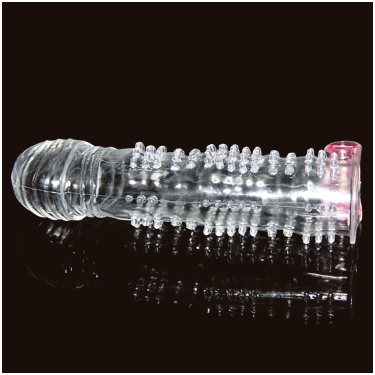 Capa Peniana com Vibração e Textura – Transparente, com Salientes e Motor