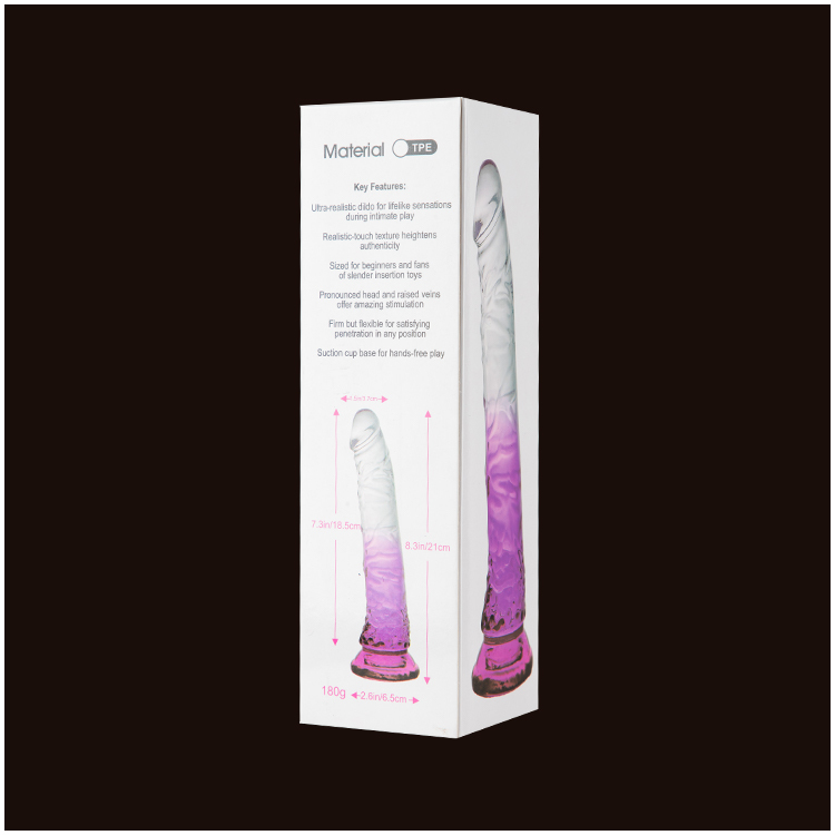 Dildo Transparente com Base de Sucção