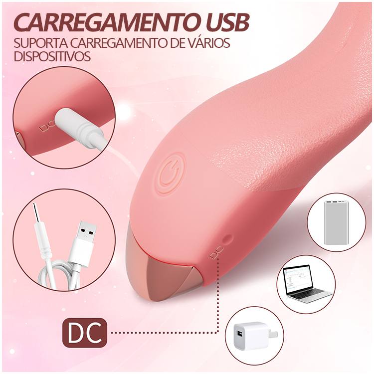 Vibrador de Língua com 10 Modos