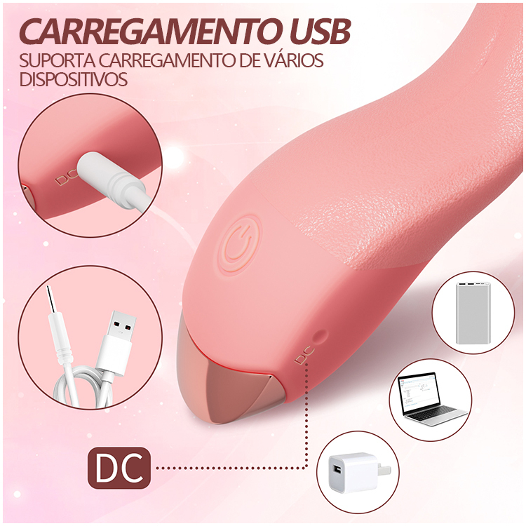 Vibrador de Língua com 10 Modos