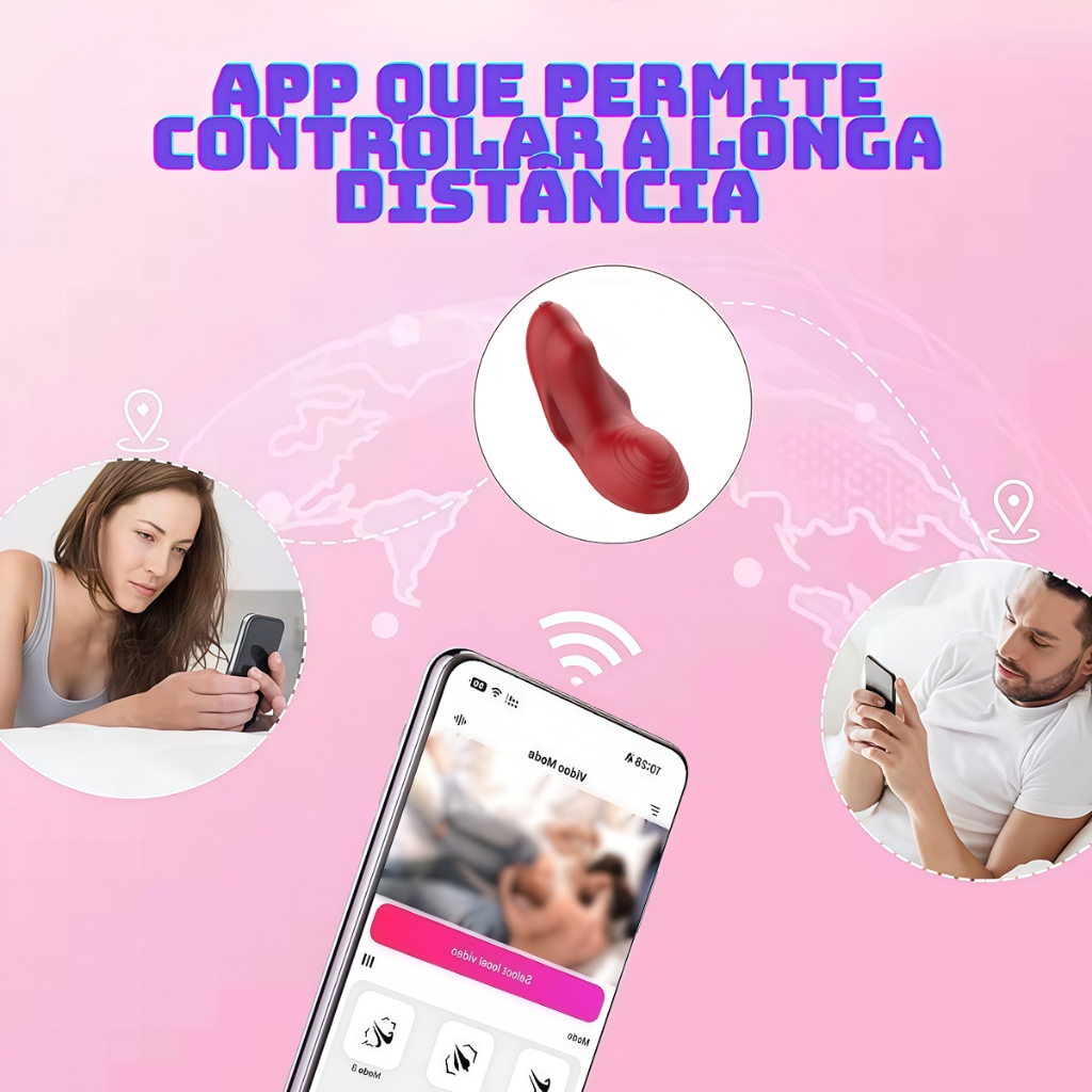 Calcinha Vibratória com App – 9 Modos de Vibração, Controle Remoto