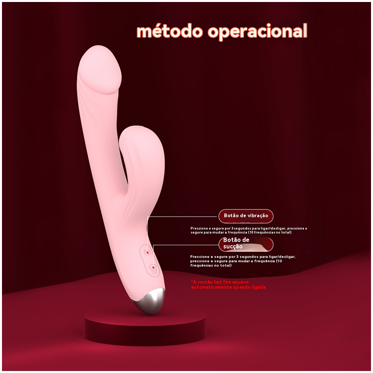 Vibrador com Sucção e Aquecimento