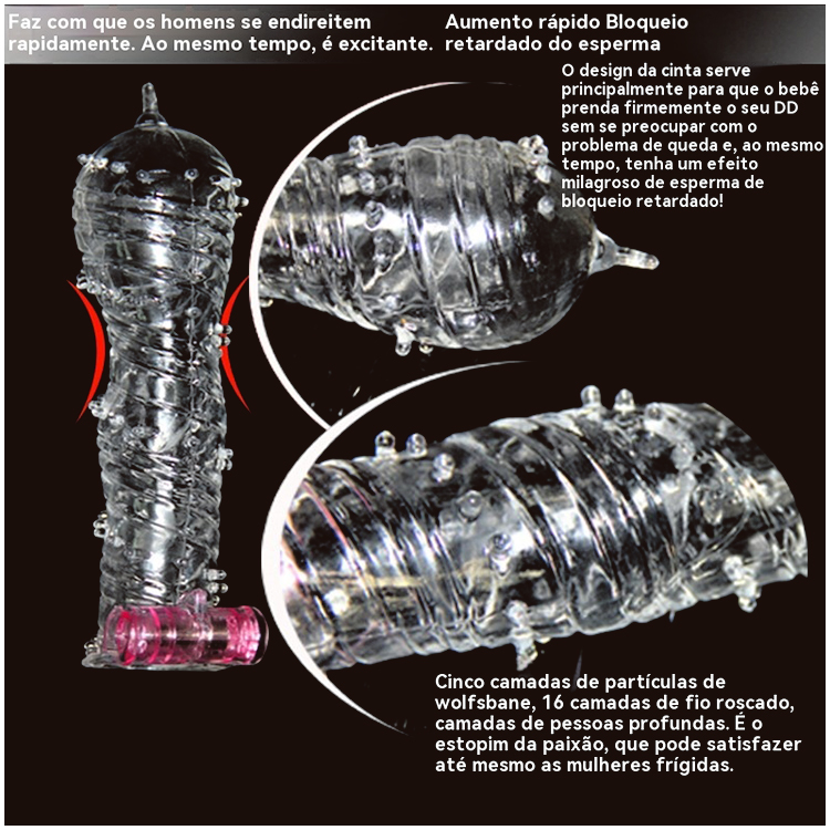 Capa Peniana Vibratória com Textura Espiral
