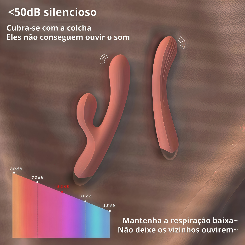 Vibrador Duplo G-Spot Quente – 10 Modos Intensos, Vibração Poderosa para Prazer Explosivo a Dois