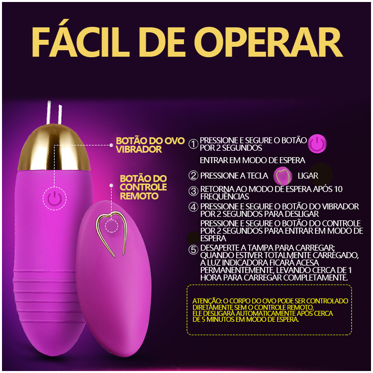 Mini Bullet Vibrador com Controle Remoto