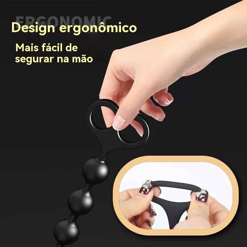Plug Anal com Esferas de Silicone
