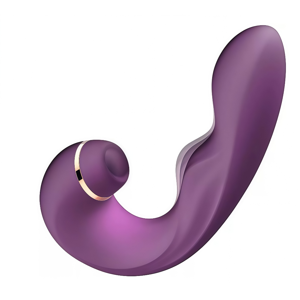 Vibrador e Estimulador Recarregável 3 em 1 para Clitóris/Vagina/Ponto G com Sucção Potente