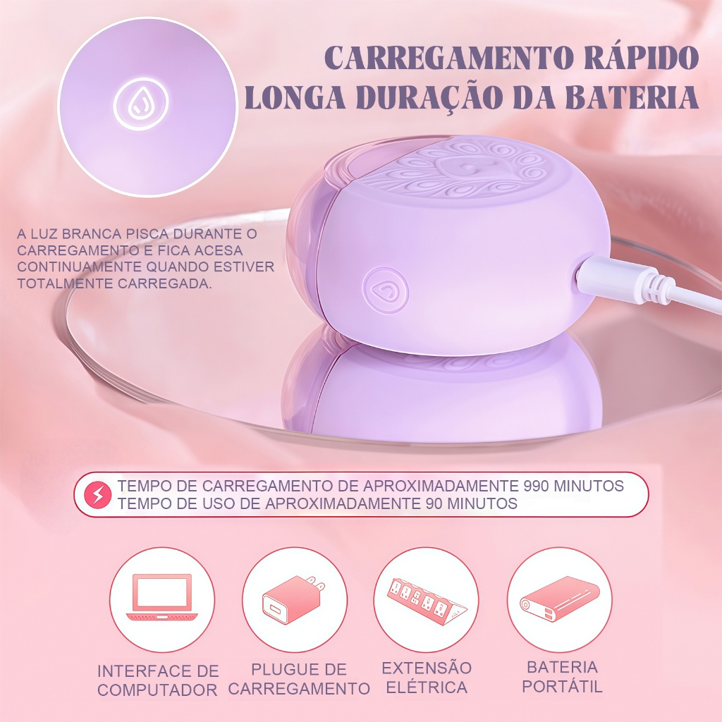 Estimulador de Clitóris Premium · Tecnologia de Sucção · Recarregável e Silencioso