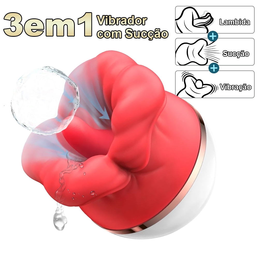 Vibrador Feminino Sugador Boca Com Lingua Oral Clitoris Mais Vendido Mamilo