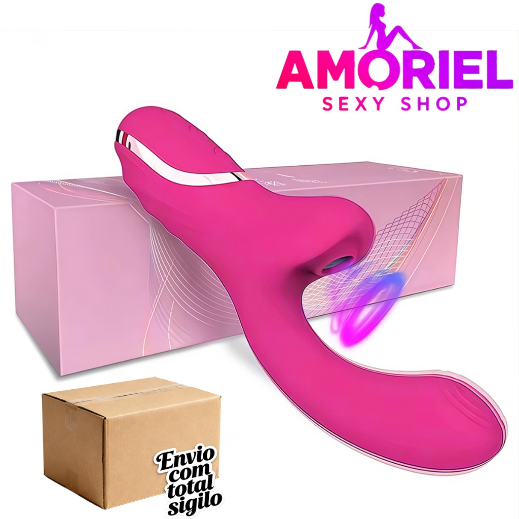 Vibrador Feminino Recarregável · 10 Modos de Vibração e Sucção · Estímulo Intenso