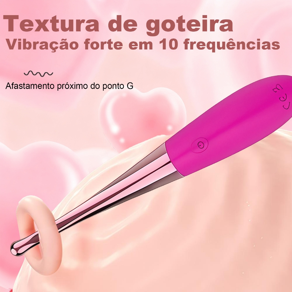 Vibrador Feminino 4 em 1 Recarregável Clitóris Varinha Mágica, Ponto G 12 Modos de Vibração Potentes