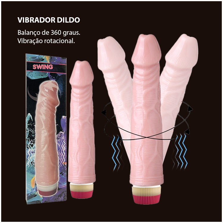Vibrador Realístico Rotativo 360° 