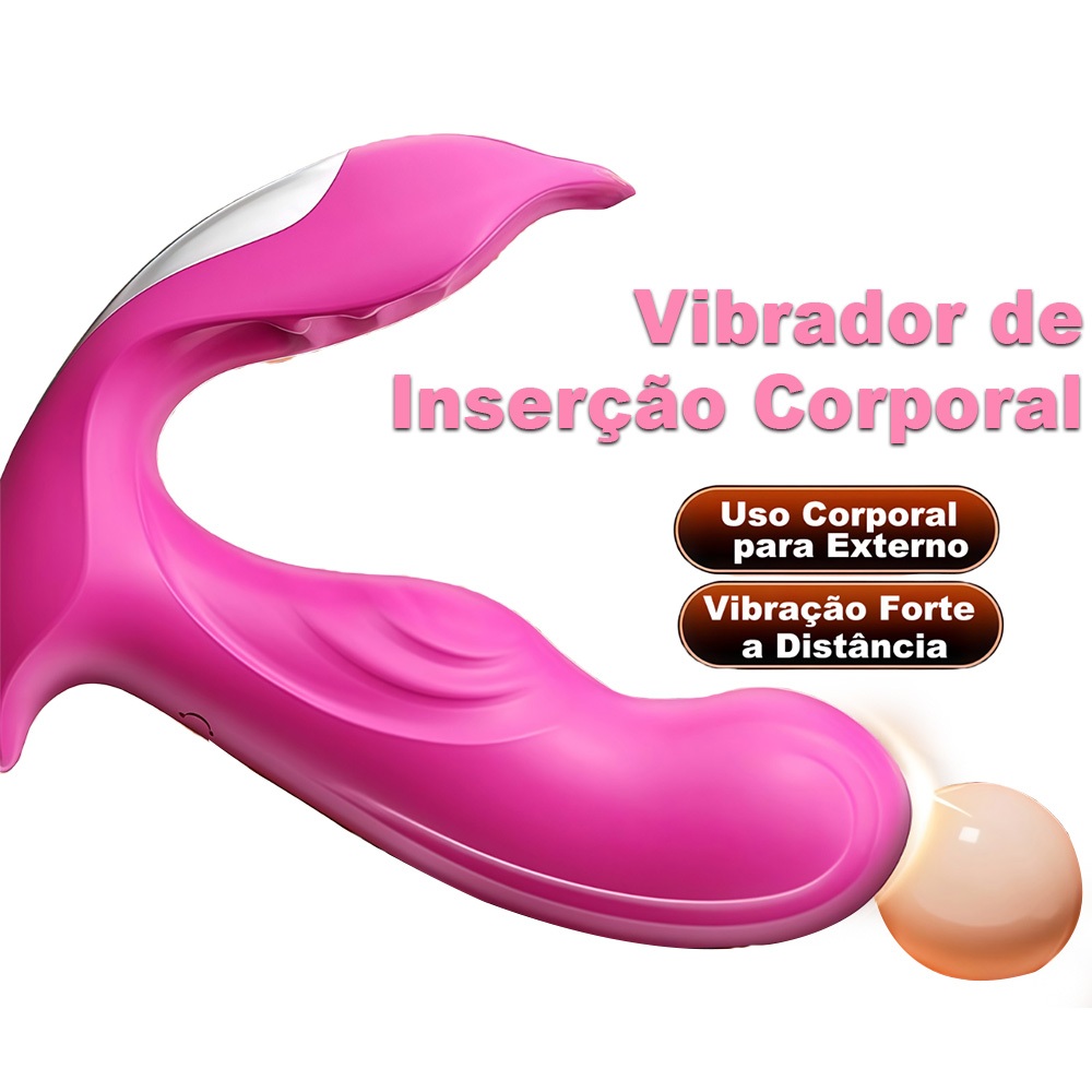 Vibrador Feminino Ponto G Recarregável com Controle Remoto via App, Vibração Forte Silenciosa