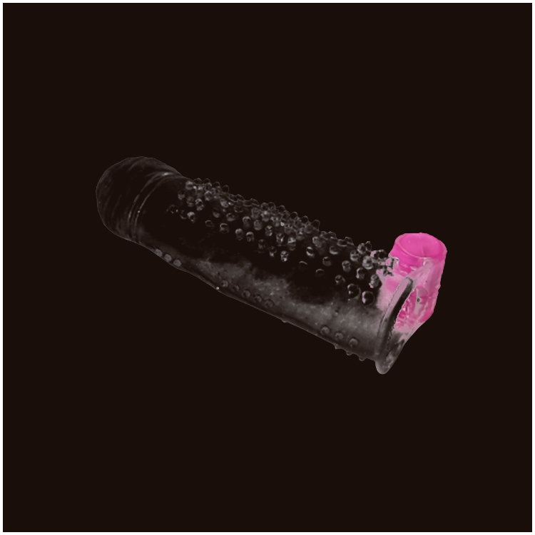 Capa Peniana com Vibração e Textura – Transparente, com Salientes e Motor