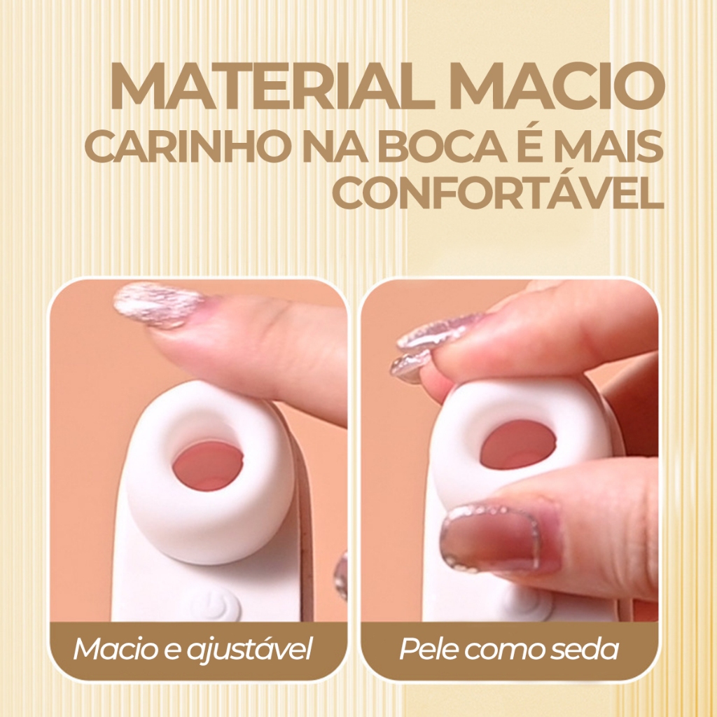 Sugador Vibrador de Clitóris formato discreto com Tampinha 10 modos de sucção