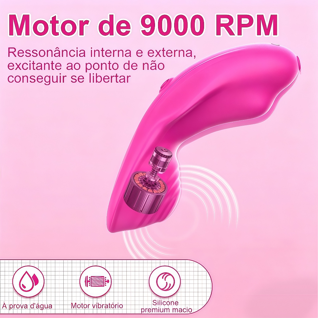 Calcinha Vibratória com App – 9 Modos de Vibração, Controle Remoto
