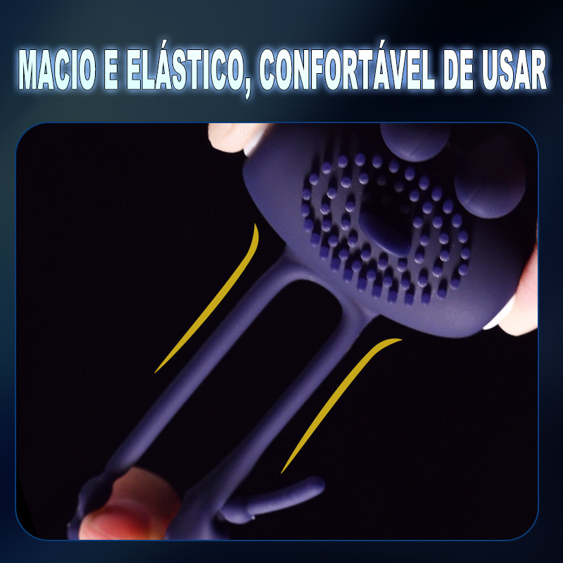 Anel Peniano Eudora com Vibrador | À Prova d'Água Silicone Macio - Prazer Mútuo para Casal