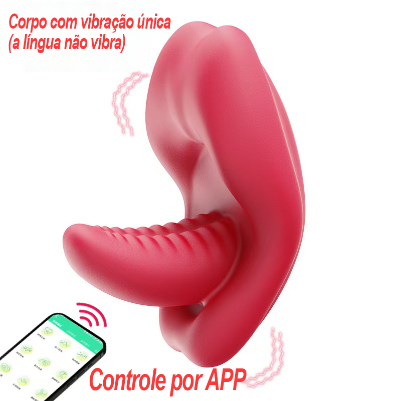 Vibrador de Calcinha Oculto Bluetooth · Duplo Motor Forte · APP Controle Remoto · 9 Modos · Rosa Recarregável Sex Shop