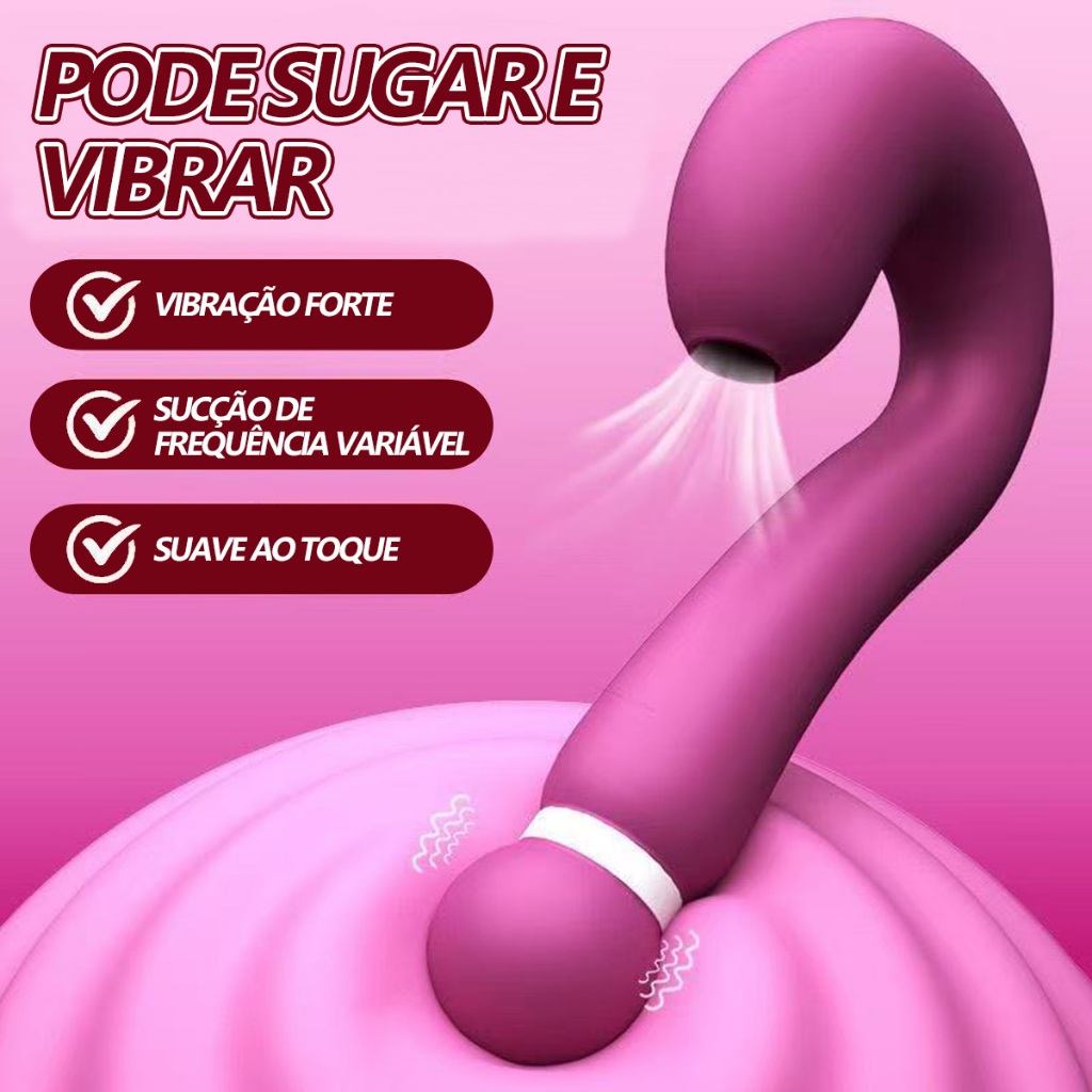 Vibrador Feminino 2 em 1 Sucção & Vibração Potente |10 Modos de Vibração | 100% Impermeável
