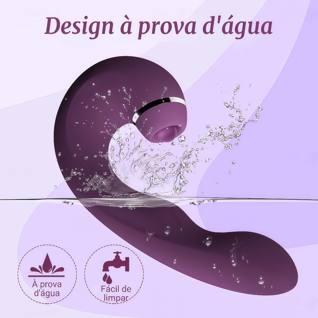 Vibrador e Estimulador Recarregável 3 em 1 para Clitóris/Vagina/Ponto G com Sucção Potente