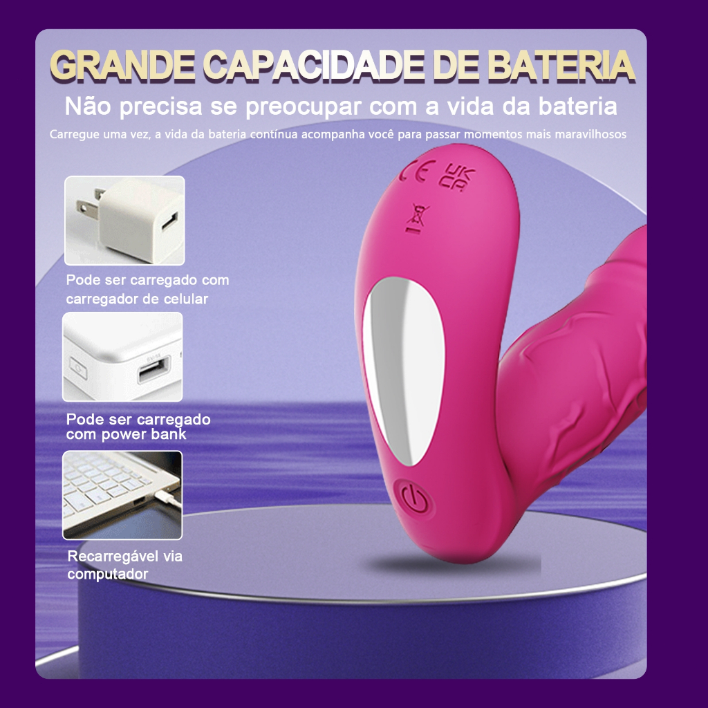 Calcinha Vibratória Bluetooth · APP Controle · Modos Intensos · Silenciosa e Privada Controle Remoto