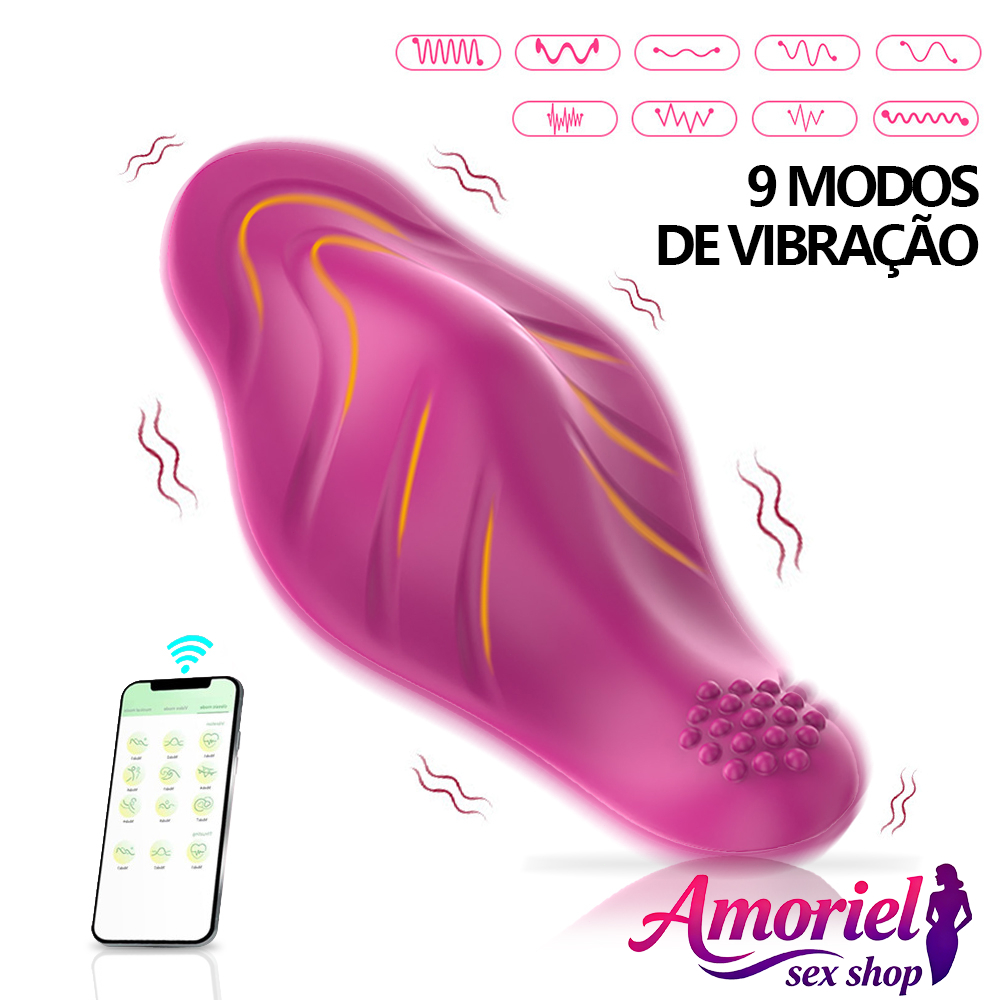 Vibrador Fino com App · Dupla Vibração · 9 Modos · Invisível · Para Casal