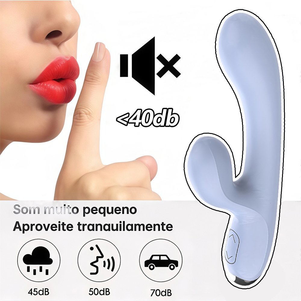 Vibrador com Aquecimento · 10 Modos · Estimulação Interna + Externa · Potente e Silencioso · USB