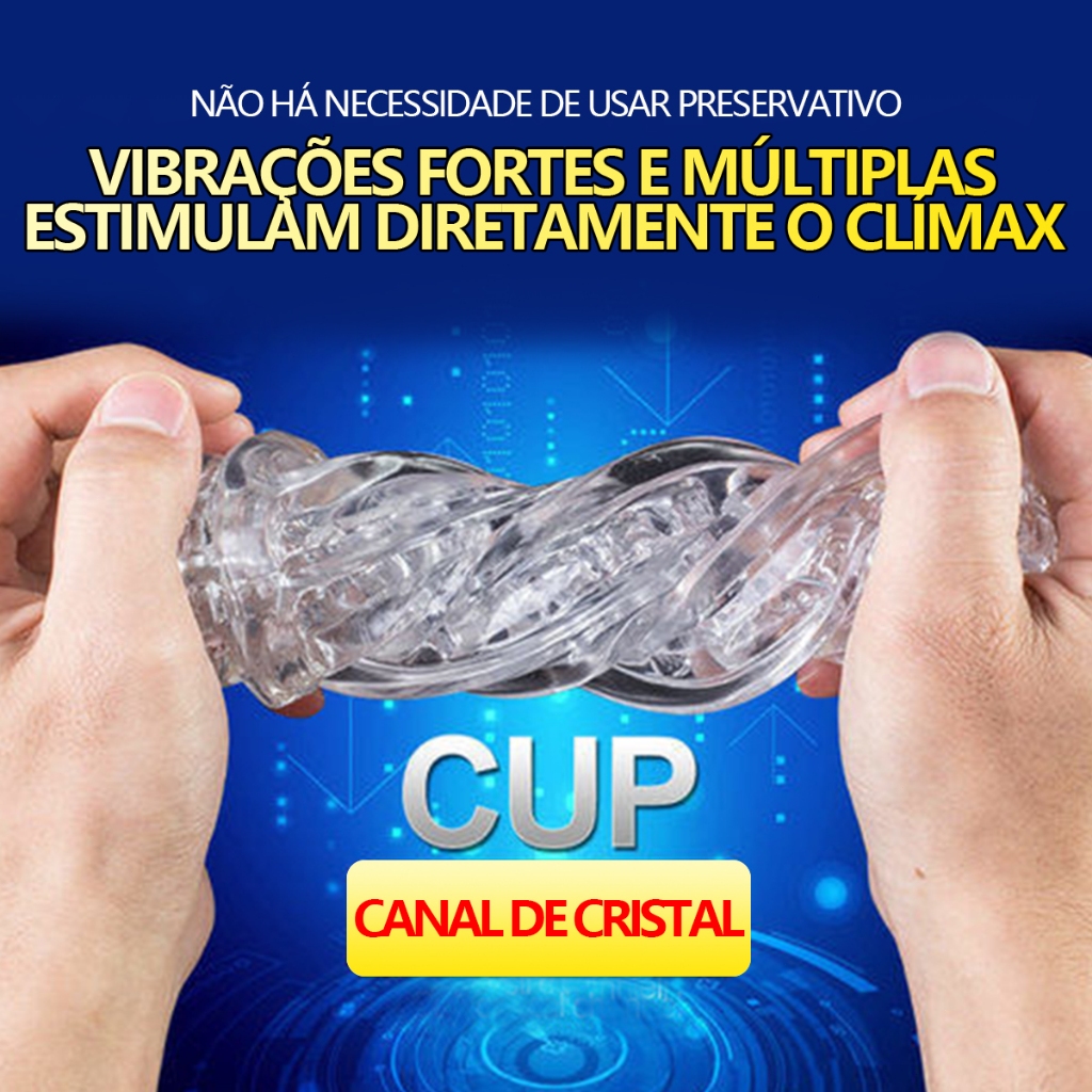 Masturbador Masculino Interativo · 8 Modos de Vibração ·Canal Textura Realista · Recarregável USB