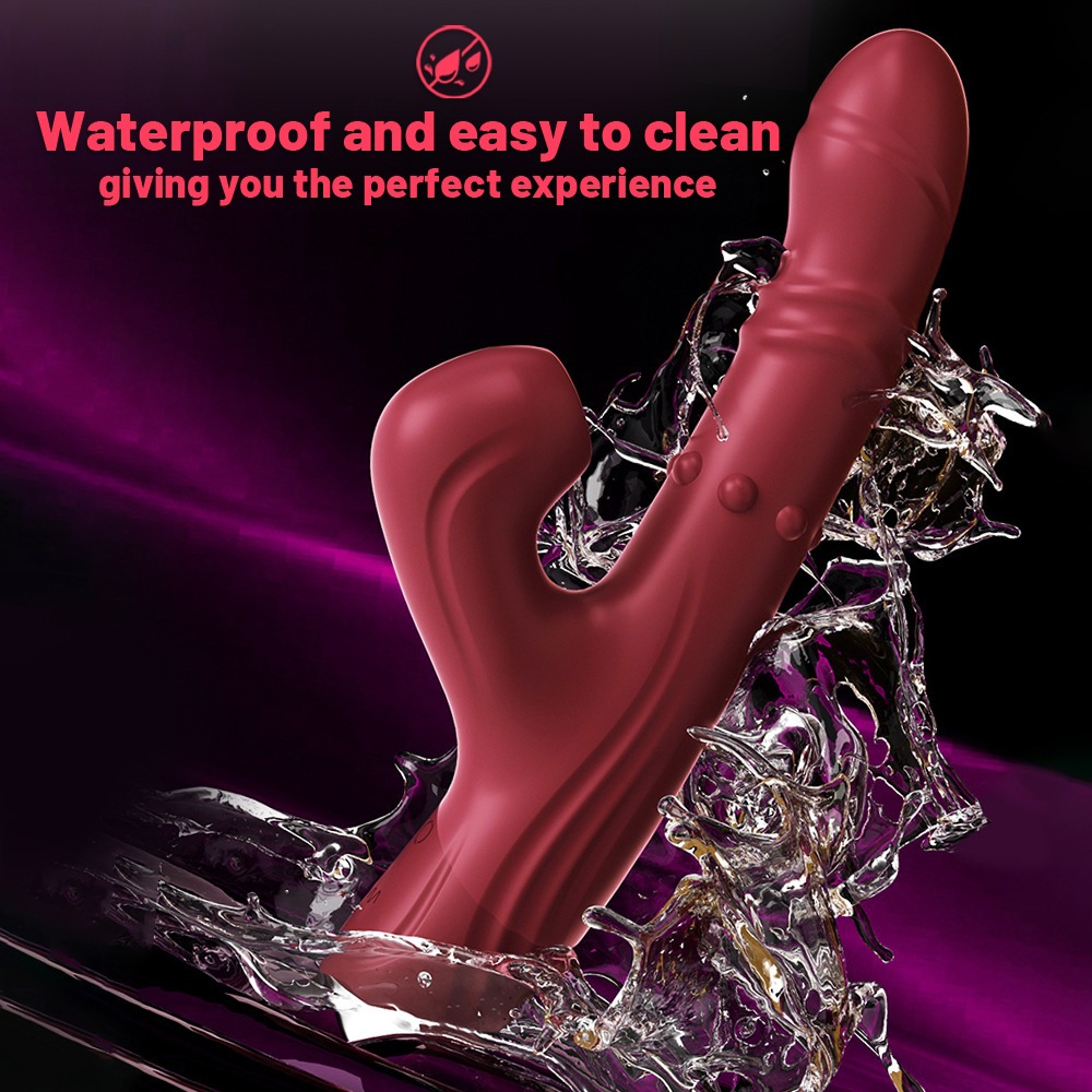 Vibrador Retrátil 3 em 1 Recarregável Sucção + Vibração Multimodo Silicone Macio
