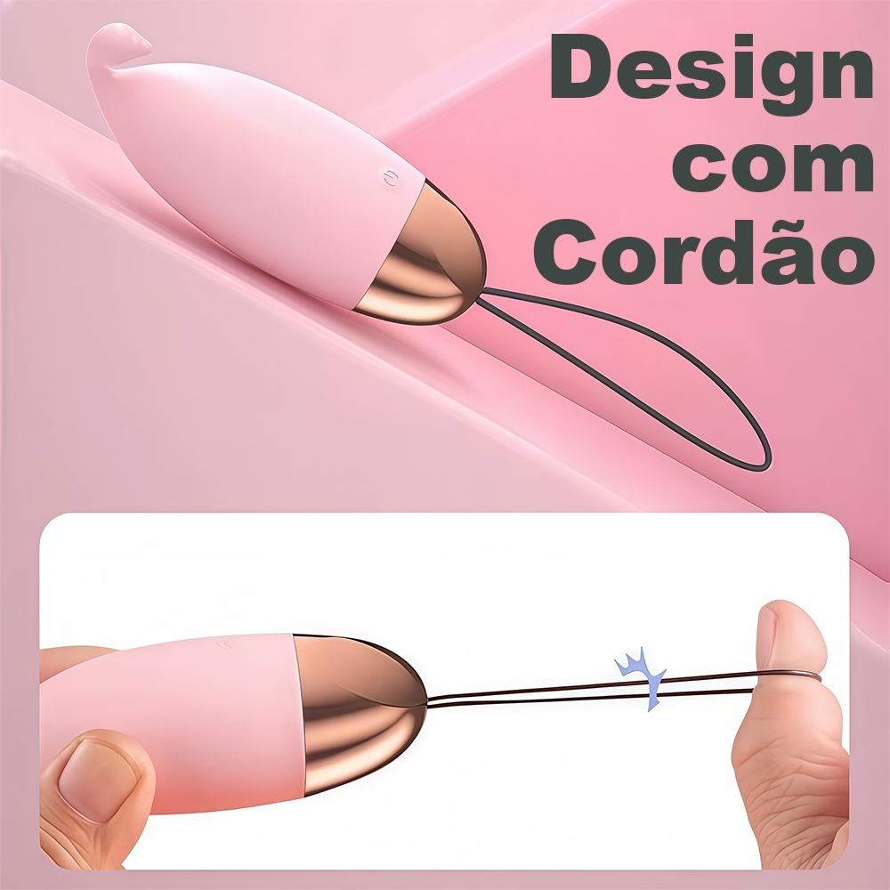 Ovo Vibratório com Cordão · 10 Vibrações · Controle por Botão · Silencioso