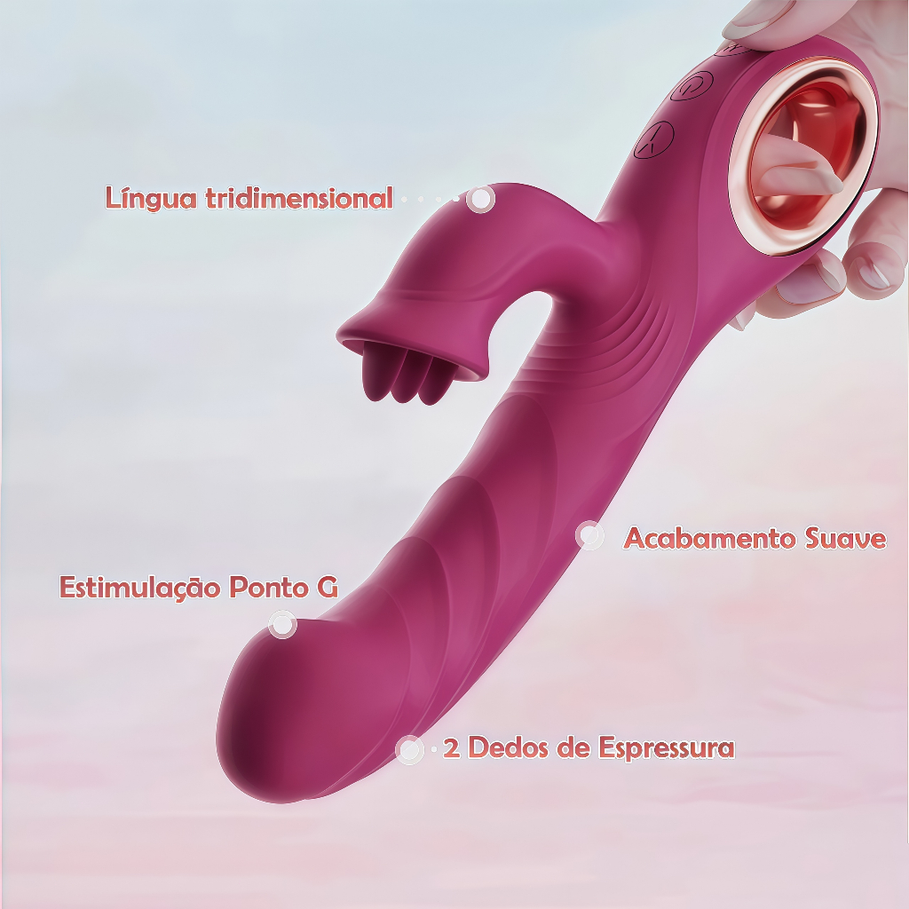 Vibrador Recarregável Potente · 10 Modos Intensos · Estímulo Duplo Ponto G + Clitóris · Puro Prazer